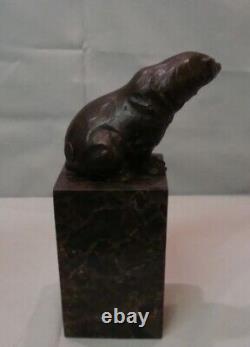 Animalier Style Solid Bronze Art Deco Style Art Nouveau Sculpture Statue