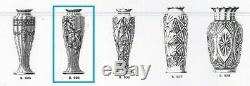 Antique Baccarat Crystal Vases Pair Of Art Nouveaux Style Ca 1900. Label