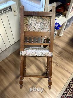 Antique Chair Armchair Style Henry II Tapesser Vintage Lion Head Furnishing