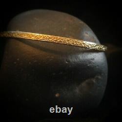 Antique Gold Bracelet 750 (18k) Scissors Of Ivy Leaves, Art Nouveau Style