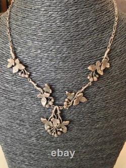 Antique necklace in metal or silver (no hallmark) in Art Nouveau style