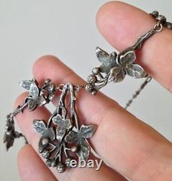 Antique necklace in metal or silver (no hallmark) in Art Nouveau style