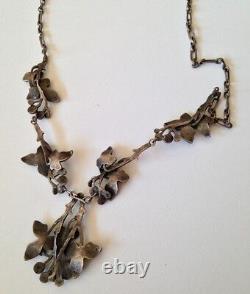 Antique necklace in metal or silver (no hallmark) in Art Nouveau style