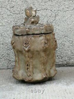 Antique tobacco jar in Dalpayrat style Pottery 1900 Art Nouveau
