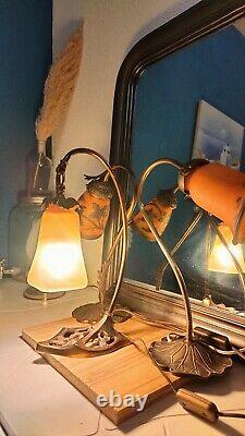 Art Deco/Art Nouveau Style Lamp Signed Vianne