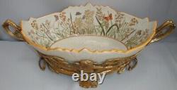 Art Deco and Art Nouveau Style Butterfly Fruit Centerpiece Porcelain