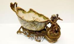 Art Deco and Art Nouveau Style Fruit and Flower Centerpiece Porcelain