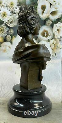 Art New Deco Style Female Bust By Villanis Bronze Sculpture Collector