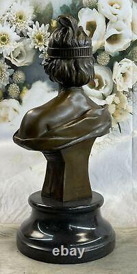 Art Nouveau Deco Female Bust By Villanis Bronze Sculpture Collector