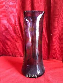 Art Nouveau Glass Vase Glazed Epoque 1900 Flower Decor Style Legras