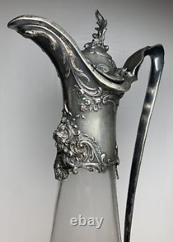 Art Nouveau Historicism Carafe Silver Tinplated Art Nouveau Style WMF