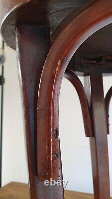 Art Nouveau Stool 1900 Style Thonet Or J. J. Kohn No 3554 Curved Wood & Hair