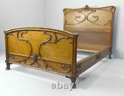 Art Nouveau Style Bed 1900 With Sunflowers