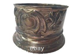 Art Nouveau Style Bottle Holder Silvered Metal Around 1900