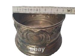 Art Nouveau Style Bottle Holder Silvered Metal Around 1900