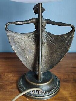 Art Nouveau Style Bronze Pose Lamp