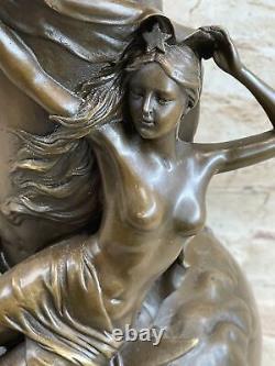 Art Nouveau Style Bronze Vase Chair Fille Moreau Paris Statue Figurine Deco