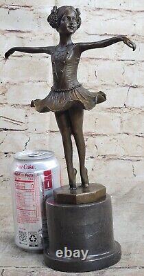 Art Nouveau Style Child Ballerina Home Office Trophy Decor Bronze Preiss