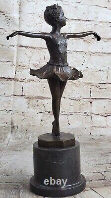 Art Nouveau Style Child Ballerina Home Office Trophy Decor Bronze Preiss