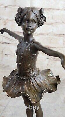 Art Nouveau Style Child Ballerina Home Office Trophy Decor Bronze Preiss