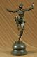 Art Nouveau Style Font Made Gypsy Dancer Bronze Superb Masterpiece Statuette