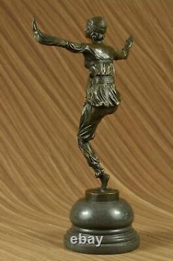 Art Nouveau Style Font Made Gypsy Dancer Bronze Superb Masterpiece Statuette