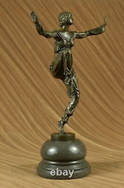 Art Nouveau Style Font Made Gypsy Dancer Bronze Superb Masterpiece Statuette