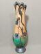 Art Nouveau Style Glass Artists Guyot & Aconito Iridescent Glass Paste Vase