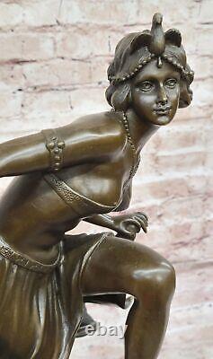 Art Nouveau Style / Handmade Gypsy Dancer Bronze Patina Sculpture