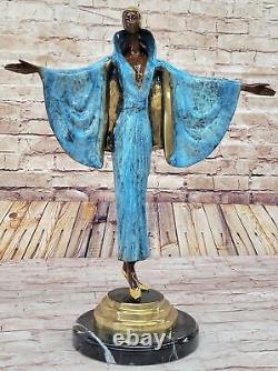 Art Nouveau Style Jullet Erte Fonte Runaway Fashion Bronze Sculpture Statue