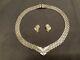 # Art Nouveau Style Silver Necklace And Earrings