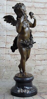 Art Nouveau Style Statue Sculpture Angel Art Deco Style Bronze Signed Opener