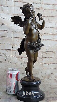 Art Nouveau Style Statue Sculpture Angel Art Deco Style Bronze Signed Opener