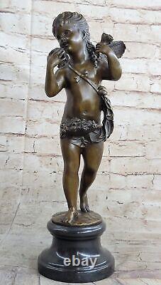 Art Nouveau Style Statue Sculpture Angel Art Deco Style Bronze Signed Opener