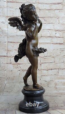 Art Nouveau Style Statue Sculpture Angel Art Deco Style Bronze Signed Opener