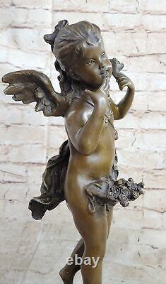 Art Nouveau Style Statue Sculpture Angel Art Deco Style Bronze Signed Opener