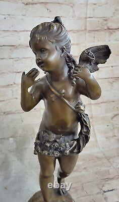 Art Nouveau Style Statue Sculpture Angel Art Deco Style Bronze Signed Opener