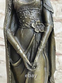 Art Nouveau Victorian Style French Woman Art Bronze Statue Sculpture Gift