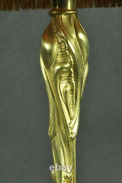 Art Nouveau-style Gilded Bronze Lamp