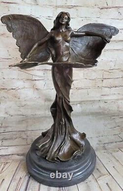 Art Style New Butterfly Ange Erotic Chair Statue Bronze Figure Sculpture