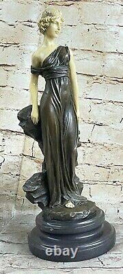 Art Style New Victorian Bronze Lady Woman Bust Gold Roman Greek Gift
