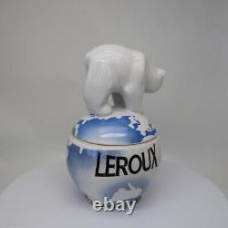 Bear Jewelry Box in Leroux Animal Style Art Deco Style Art Nouveau Porcelain.