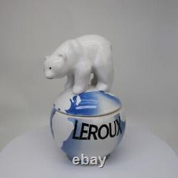 Bear Jewelry Box in Leroux Animal Style Art Deco Style Art Nouveau Porcelain.