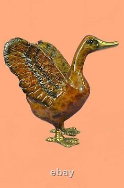 Beautiful Art Nouveau Style Bronze Swan/Duck 22.9cm High Sculpture Figurine Deal