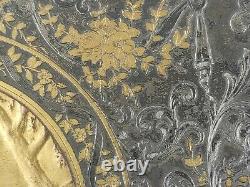 Beautiful Copper Plate, Bas-relief, Art Nouveau Style, Mikhail Jampolsky