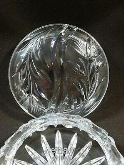 Beautiful Crystal Art Nouveau Style Candy Box Early 20th Century Lily & Pastille Decoration