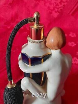 Beautiful Vaporizer In Porcelain Of Royal Dux Young Naked Woman In Art Deco Style