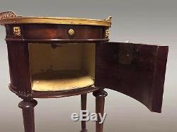 Bedside Table Louis XVI Style Mahogany Ormolu