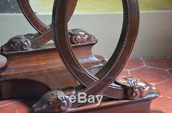 Belle Jardiniere Empire Style Mahogany Tray In Zinc Scuptures Animal