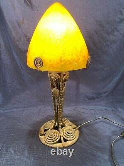 Belle Lampe Art Nouveau Pate De Verre Art De France Style Galle